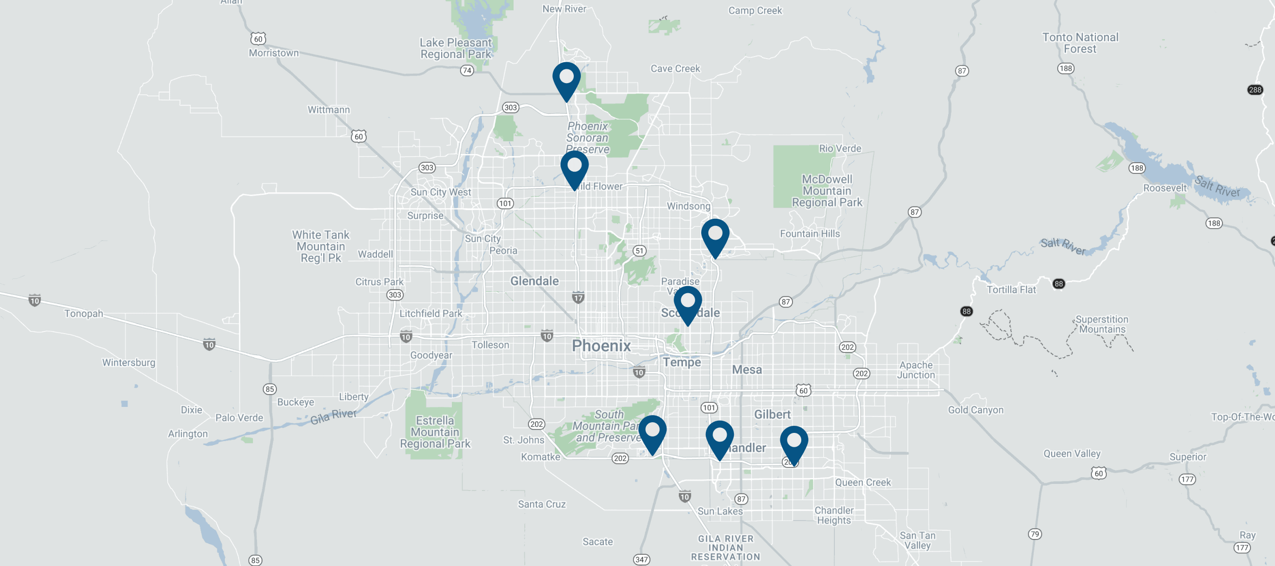 BBS and partner locations map